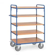 Etagenwagen, Transportwagen 1000x700x1552 mm (lxbxh) 600 kg mit 5 Etagen