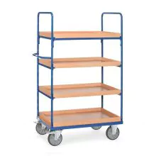 Etagenwagen, Transportwagen 1200x800x1800 mm (lxbxh) 600 kg mit 4 Etagenbehältern