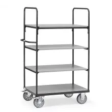 Etagenwagen, Transportwagen 1200x800x1800 mm (lxbxh) 600 kg mit 4 Etagen anthrazit