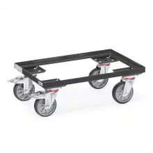 Eurobehälter Rollplatte 250 kg 605x405 mit offenem Stahlrahmen in Anthrazit