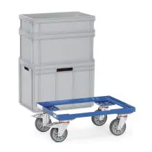 Eurobehälter Rollplatte 250 kg 810x610 mit offenem Stahlrahmen