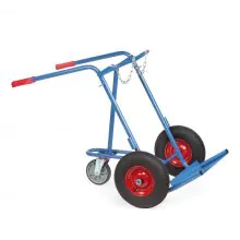 Gasflaschenwagen 150 kg für 2 Gasflaschen à 40/50 Liter mit Gummirädern und 1 Stützrad