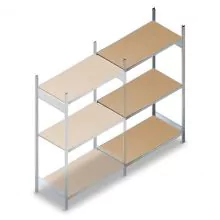 Weitspannregal HD 2000x1500x600 mm (hxbxt) 3 Ebenen Anbauregal