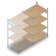 Weitspannregal HD 2000x1500x800 mm (hxbxt) 4 Ebenen Anbauregal