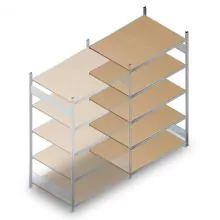 Weitspannregal HD 2000x1500x800 mm (hxbxt) 5 Ebenen Anbauregal