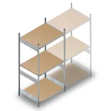 Weitspannregal HD 2500x1500x800 mm (hxbxt) 3 Ebenen Anfangsregal