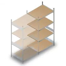 Weitspannregal HD 2500x1500x800 mm (hxbxt) 4 Ebenen Anbauregal