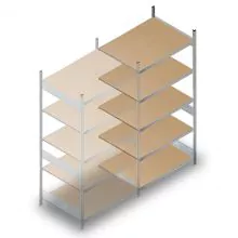 Weitspannregal HD 2500x1500x800 mm (hxbxt) 5 Ebenen Anbauregal