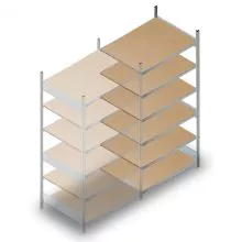 Weitspannregal HD 2500x1500x800 mm (hxbxt) 6 Ebenen Anbauregal