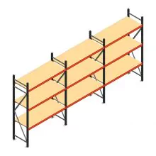 Vorteilsreihe Weitspannregal AR 2250x5038x600 mm (hxbxt) 3 Ebenen anthrazit mit vormontierten Rahmen