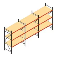 Vorteilsreihe Weitspannregal AR 2250x5038x800 mm (hxbxt) 3 Ebenen anthrazit mit vormontierten Rahmen