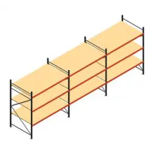 Vorteilsreihe Weitspannregal AR 2250x6238x1200 mm (hxbxt) 3 Ebenen anthrazit