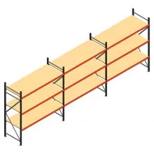 Vorteilsreihe Weitspannregal AR 2000x6238x800 mm (HöhexBreitexTiefe) 3 Ebenen anthrazit mit vormontierten Rahmen