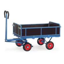 Handwagen mit Holzseitenwänden 1200x800x1125 mm (lxbxh) 750 kg