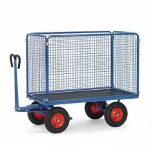Handwagen mit Drahtgitterwänden 1200x800x1420 mm (lxbxh) 750 kg