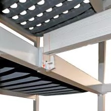 Verbindungswinkel hygienisches Regal 6611/6622/6811 Tiefe 460 mm - 4 Ebenen
