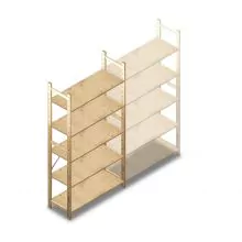 Holzfachbodenregal BT Combi 2080x970x370 mm (hxbxt) 5 Ebenen Anfangsregal