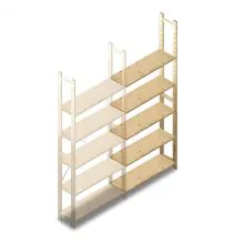 Holzfachbodenregal BT Combi 2380x970x280 mm (hxbxt) 5 Ebenen Anbauregal