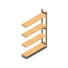 Holzfachbodenregal BT Euro 1800x1170x300 mm (hxbxt) 4 Ebenen Anbauregal