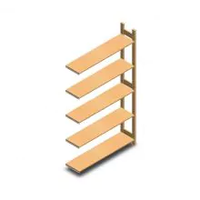 Holzfachbodenregal BT Euro 2100x1170x300 mm (hxbxt) 5 Ebenen Anbauregal
