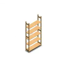 Holzfachbodenregal BT Euro 2100x970x300 mm (hxbxt) 5 Ebenen Anfangsregal