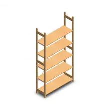 Holzfachbodenregal BT Euro 2400x1170x400 mm (hxbxt) 5 Ebenen Anfangsregal