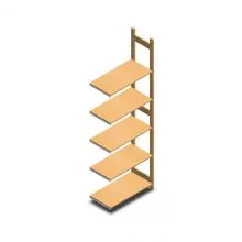 Holzfachbodenregal BT Euro 2400x770x400 mm (hxbxt) 5 Ebenen Anbauregal