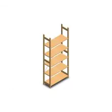 Holzfachbodenregal BT Euro 2400x970x400 mm (hxbxt) 5 Ebenen Anfangsregal