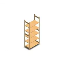 Holzfachbodenregal BT Euro 2400x970x500 mm (hxbxt) 5 Ebenen Anfangsregal