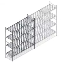 Hygienisches Regal 6611 1800x1200x560 mm (hxbxt) 4 Ebenen Anfangsregal