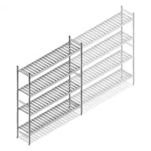 Hygienisches Regal 6811 1800x1080x360 mm (hxbxt) 4 Ebenen Anfangsregal