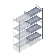 Hygieneregal 6622 1800x780x460 mm (hxbxt) 4 Ebenen Anbauregal