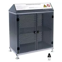 Schrank zur Lagerung von pyrotechnischen Geräten