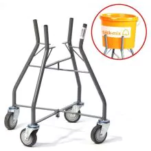 Eimerhalter auf Drehrollen