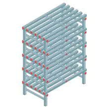 Kunststoffregal REA Euro 1450x1000x600 mm (hxbxt) 5 Ebenen
