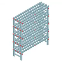 Kunststoffregal REA Euro 1450x1200x400 mm (hxbxt) 5 Ebenen