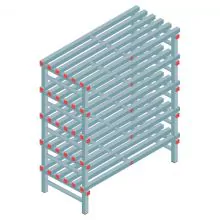 Kunststoffregal REA Euro 1450x1200x600 mm (hxbxt) 5 Ebenen