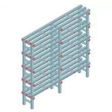 Kunststoffregal REA Euro 1450x1500x300 mm (hxbxt) 5 Ebenen