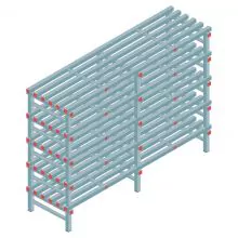 Kunststoffregal REA Euro 1450x2000x600 mm (hxbxt) 5 Ebenen