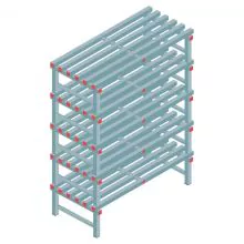 Kunststoffregal REA Euro 1650x1200x600 mm (hxbxt) 5 Ebenen