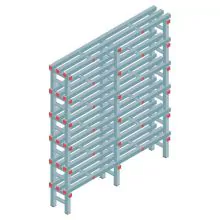 Kunststoffregal REA Euro 1750x1500x300 mm (hxbxt) 6 Ebenen
