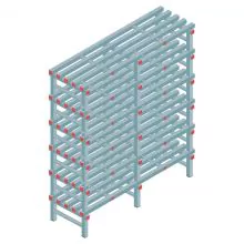 Kunststoffregal REA Euro 1750x1500x500 mm (hxbxt) 6 Ebenen