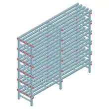 Kunststoffregal REA Euro 1750x2000x500 mm (hxbxt) 6 Ebenen