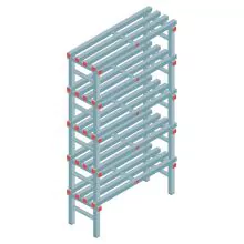 Kunststoffregal REA Euro 1850x1000x400 mm (hxbxt) 5 Ebenen