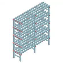 Kunststoffregal REA Euro 1850x1500x400 mm (hxbxt) 5 Ebenen