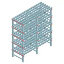 Kunststoffregal REA Euro 1850x1500x600 mm (hxbxt) 5 Ebenen