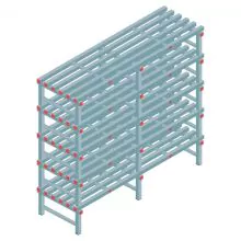 Kunststoffregal REA Euro 1850x1800x600 mm (hxbxt) 5 Ebenen