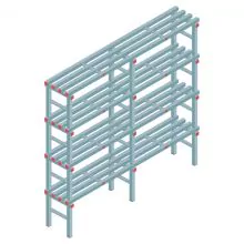 Kunststoffregal REA Euro 1900x2000x400 mm (hxbxt) 4 Ebenen