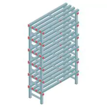 Kunststoffregal REA Euro 2000x1000x400 mm (hxbxt) 6 Ebenen