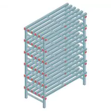 Kunststoffregal REA Euro 2000x1200x600 mm (hxbxt) 6 Ebenen